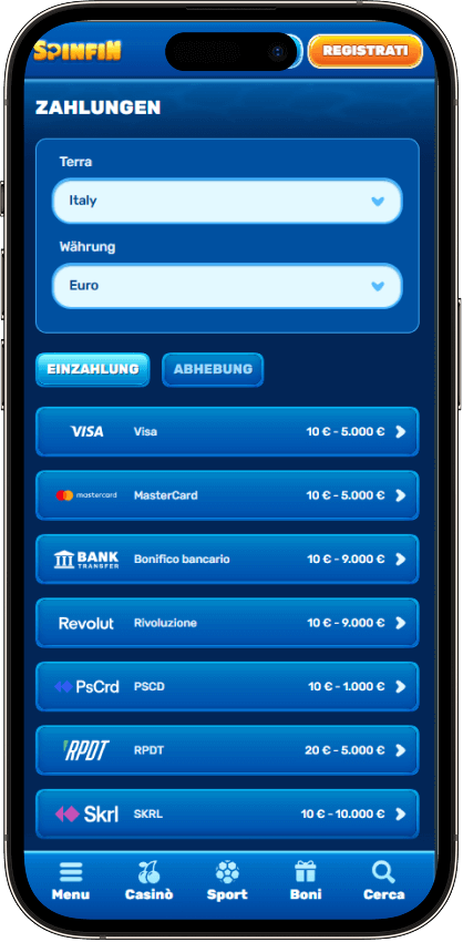 Spinfin Casino Pagamenti